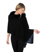 Load image into Gallery viewer, Alashan - 100% Cashmere Luxe Windchill Fox Trim Topper
