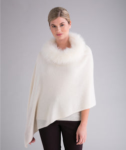 Alashan - 100% Cashmere Luxe Windchill Fox Trim Topper