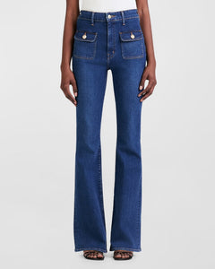 Derek Lam 10 Crosby - Brandi Patch Pocket Flare Jean - Bedford Dark