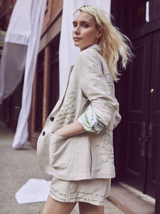 Lingua Franca - Waverly Linen Blazer - Natural