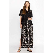 Load image into Gallery viewer, Johnny Was - Domingo High Slit Linen Skirt - Black
