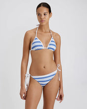 Load image into Gallery viewer, Solid &amp; Striped - The Iris Ribbed Bikini Bottom - Marina Blue Stripe
