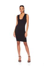 Load image into Gallery viewer, Susana Monaco - Plunge Wire Front Dress - Black
