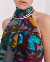 Load image into Gallery viewer, Sfizio - Neon Top with Scarf - Neon Multi Print
