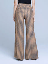 Load image into Gallery viewer, L&#39;Agence - Pilar Wide Leg Pant - Soft Camel Houndstooth
