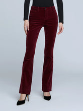 Load image into Gallery viewer, L&#39;Agence - Stevie High Rise Velvet Jean - Black Cherry
