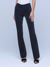 Load image into Gallery viewer, L&#39;agence - Marty High Rise Velvet Jean - Midnight
