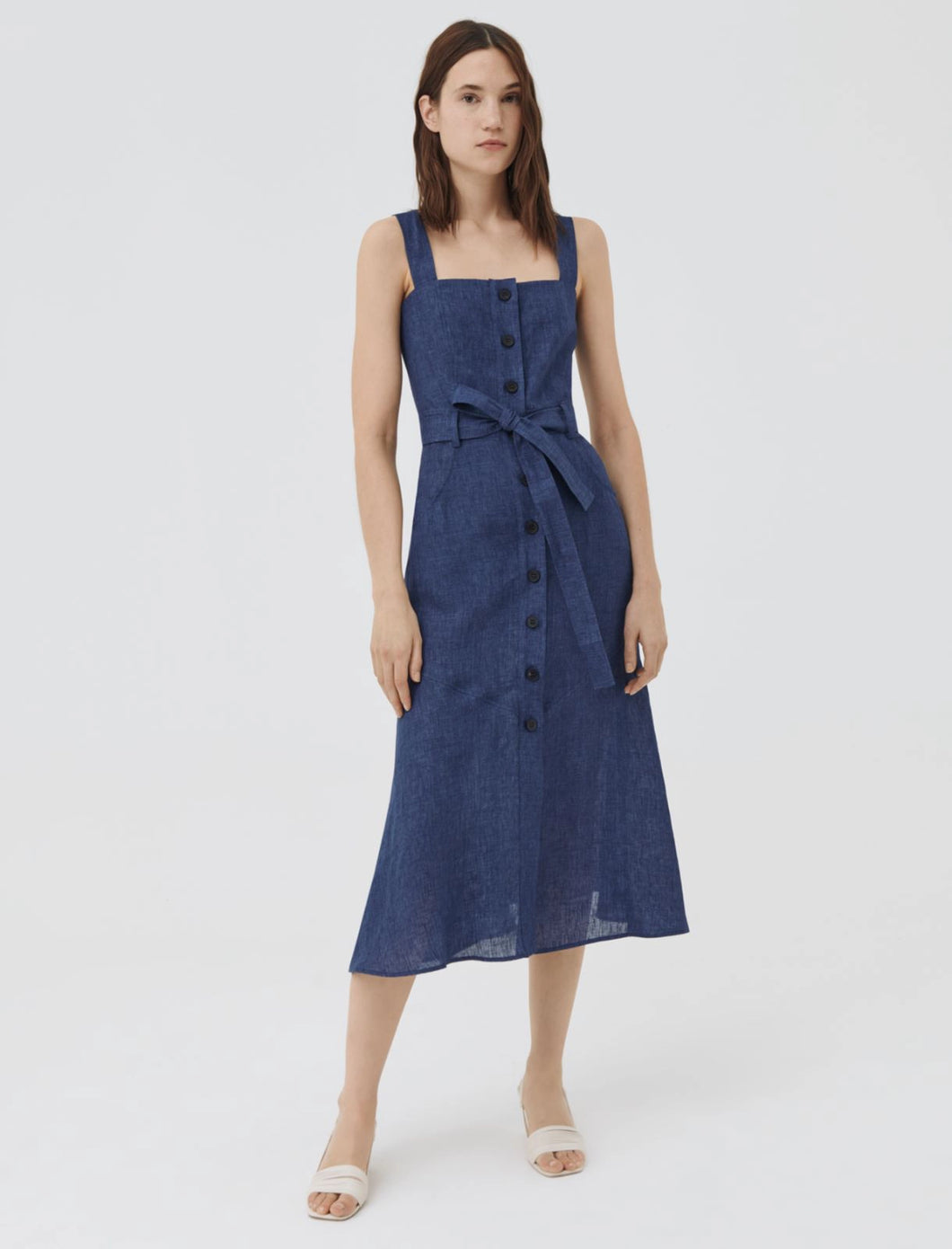 Marella - Nizza Linen Dress - Delave Blue
