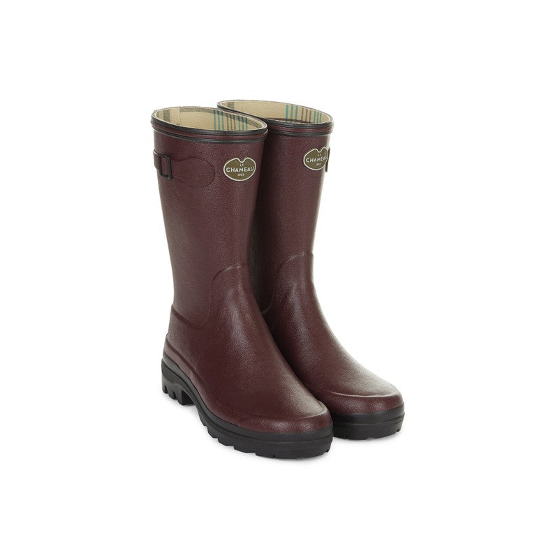 Le Chameau - Giverny Bottillon Jersey Lined Boot - Cherry