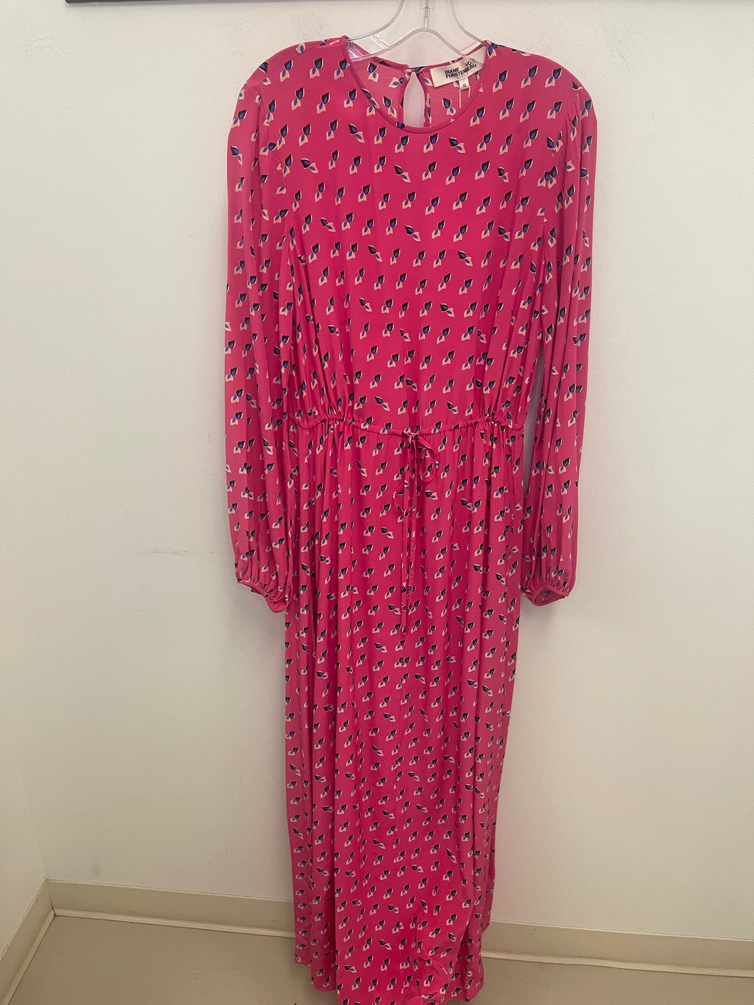 DVF - Sydney Maxi Dress - Twisted Geo Signature Pink