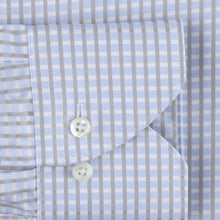 Load image into Gallery viewer, Stenstroms - Checked Twill Shirt - Beige Blue Combo
