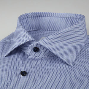 Stenstroms - Patterned Twill Shirt - Light Blue