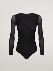 Wolford - Shaping Plissee String Bodysuit - Black
