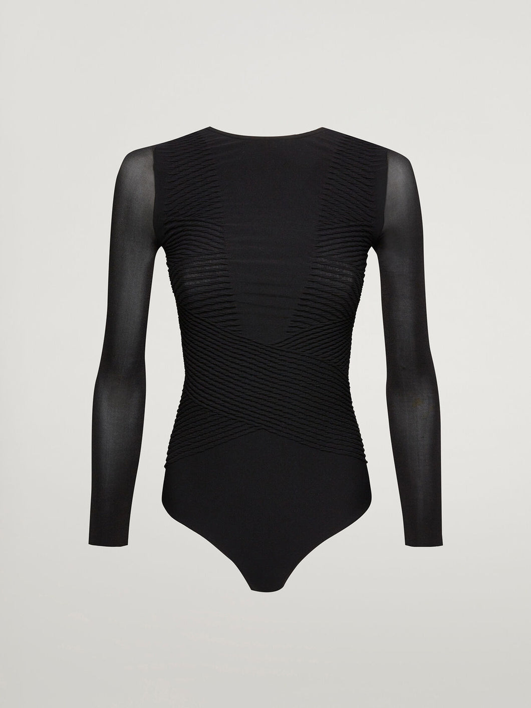 Wolford - Shaping Plissee String Bodysuit - Black – Shooze