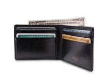 Load image into Gallery viewer, Bosca - Small Leather Bifold Wallet- Black
