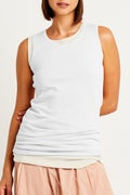 Load image into Gallery viewer, Planet by Lauren G - Pima Cotton Luxury Tank - White
