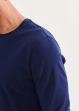 Load image into Gallery viewer, Patrick Assaraf - Long Sleeve Pima Stretch Crew - Ocean Blue
