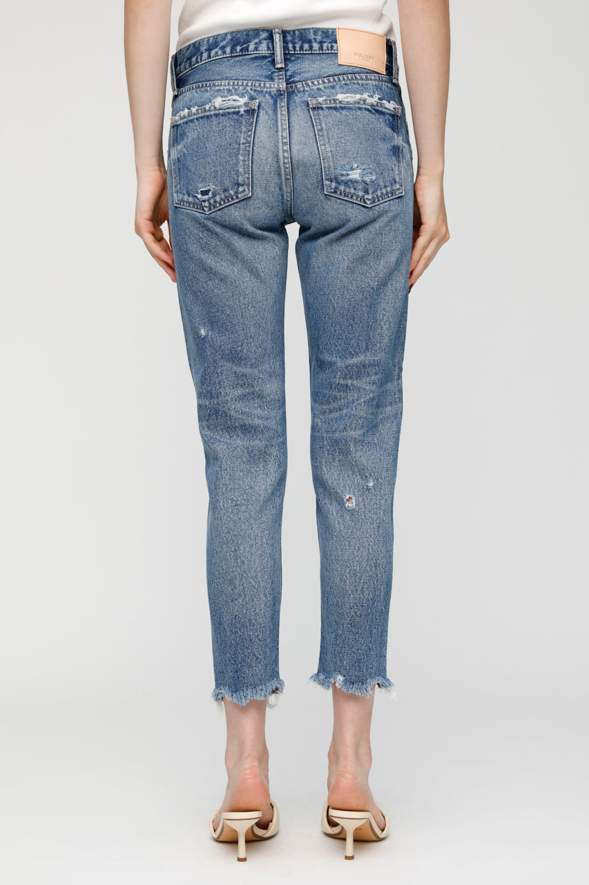 Moussy - Merry Tapered Jean - Mid-Blu – Shooze Boutique Kingston