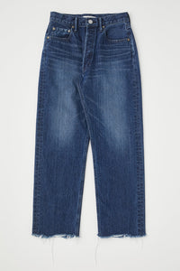 Moussy - Capac Wide Straight Cropped Jeans - Blue