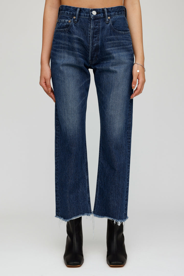 Moussy - Capac Wide Straight Cropped Jeans - Blue