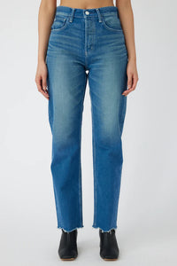 Moussy - Walmore Wide Straight Leg Jean - Blue