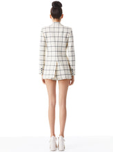 Load image into Gallery viewer, Alice &amp; Olivia - Breann Long Fitted Blazer - Off White/Black
