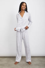 Load image into Gallery viewer, Rails - Clara Pajama Set - Robin Stripe Embroidered Heart
