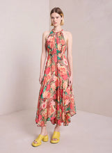 Load image into Gallery viewer, A.L.C. - Ellie Silk Midi Dress - Bronze/Agave Multicolor

