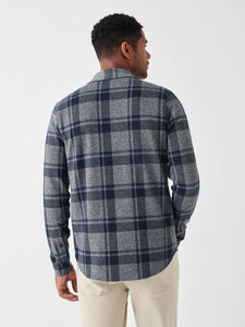 Faherty - Legend Sweater Shirt - Grey Seas Plaid – Shooze Boutique