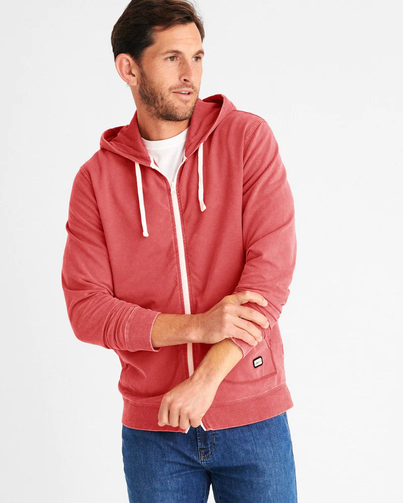 Johnnie O - Sampson Full Zip Hoodie - Malibu Red