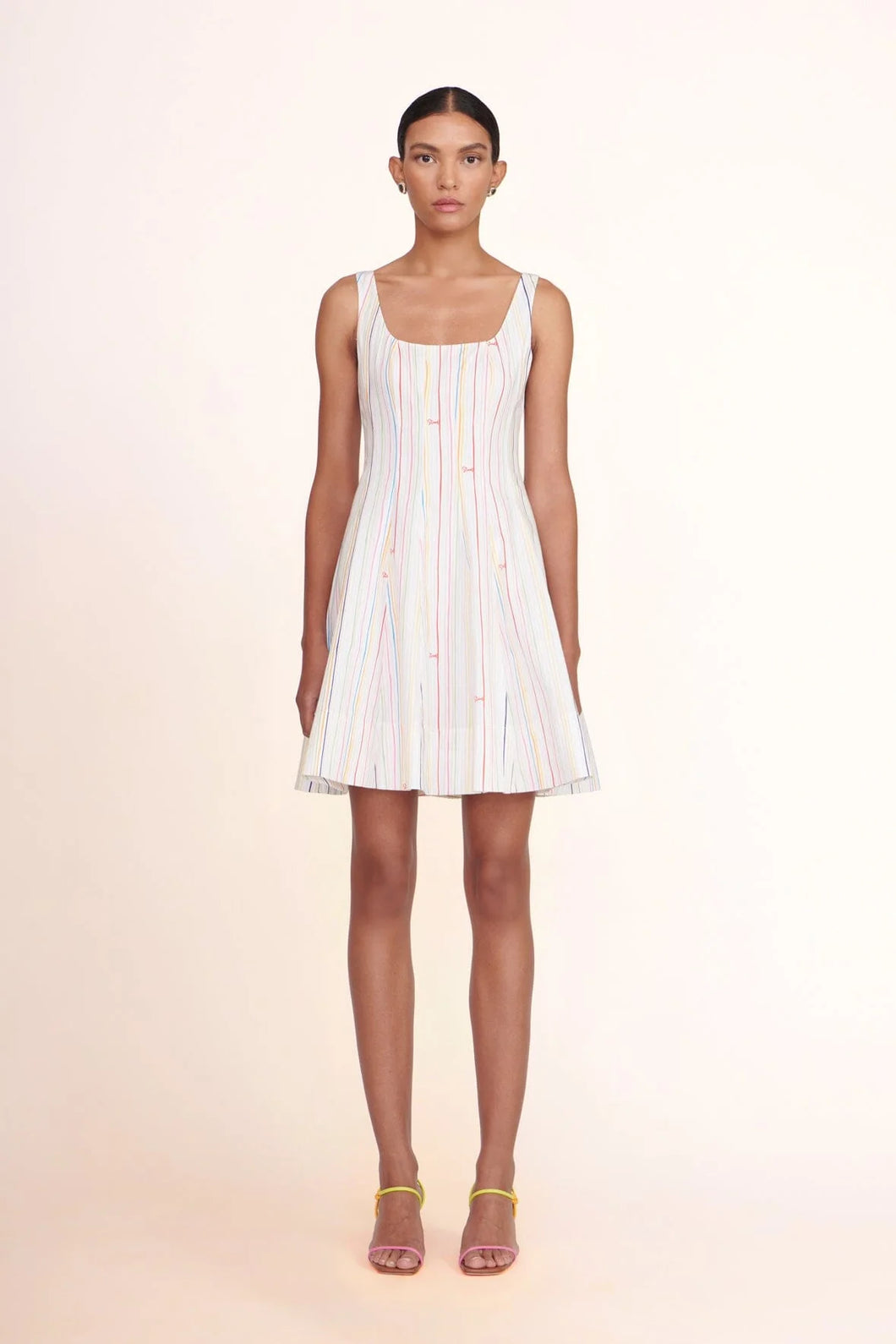 STAUD - Mini Wells Dress - Multicolor Stripe