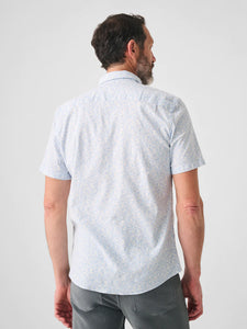 Faherty - Short Sleeve Breeze Shirt - Sky Canopy Print
