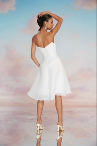 Theia - Penelope Strapless Dress - White