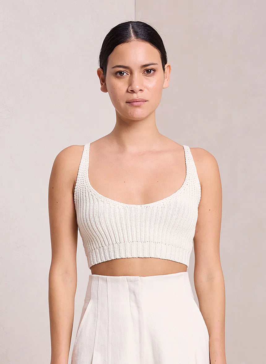 A.L.C. - Tess Cotton Knit Bra Top - Off White – Shooze Boutique
