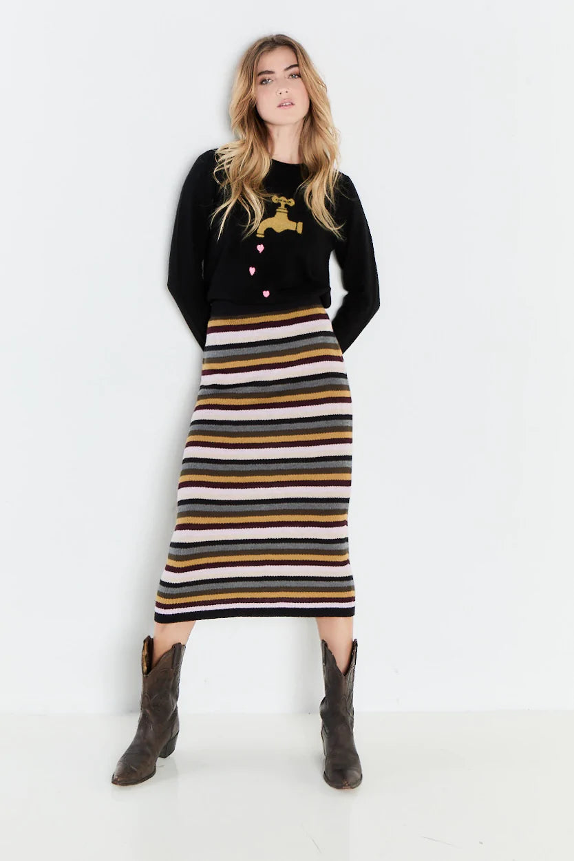 Lisa Todd - Well Versed Sweater Skirt - Black Combo