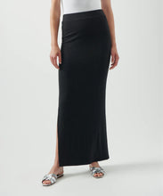 Load image into Gallery viewer, ATM - Modal Rib Side Slit Maxi Skirt - Black
