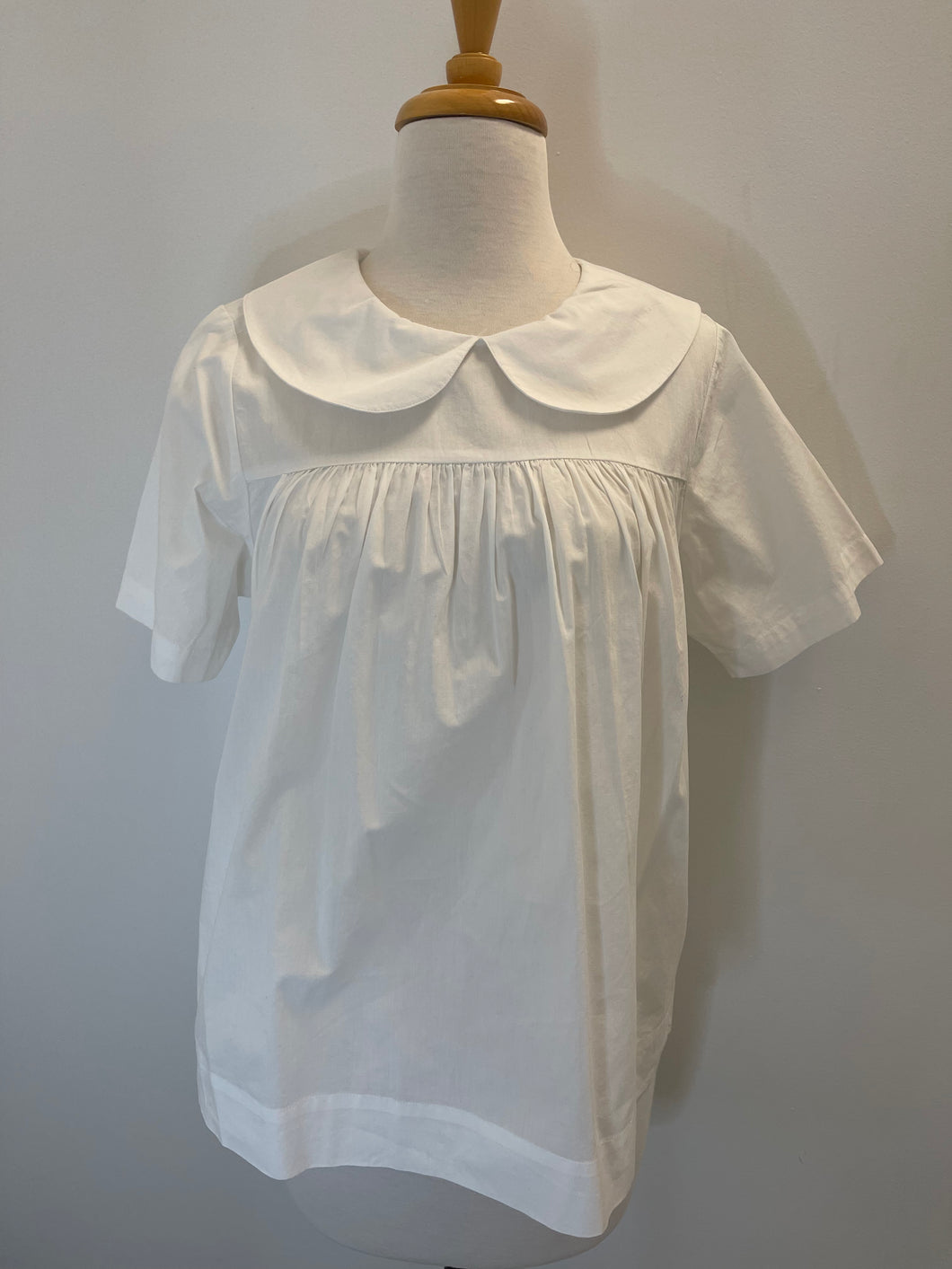 Frances Valentine - Annabelle Oversized Peter Pan Collared Top - White