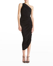 Load image into Gallery viewer, Halston - Reia One Shoulder Ruched Dress - Black
