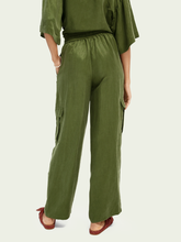 Load image into Gallery viewer, Scotch and Soda- Linen Cargo Pants- Army Green
